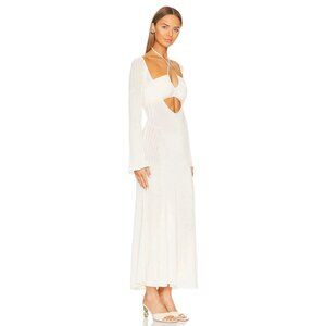 Women LPA Jorryn Revolve Crochet Bell Sleeves Cover-Up Knit Maxi Dress S